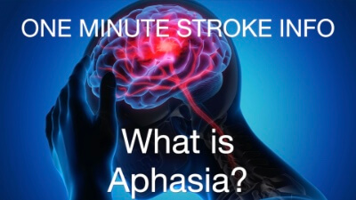 One Minute Stroke Info: What is Aphasia? | Cane and Able Stroke Recovery Group | CaneAndAble.org