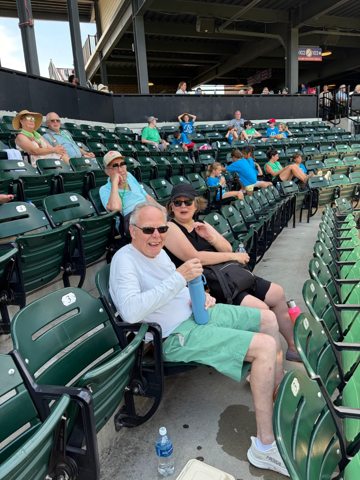 Cane and Able at UWM Field for a baseball game