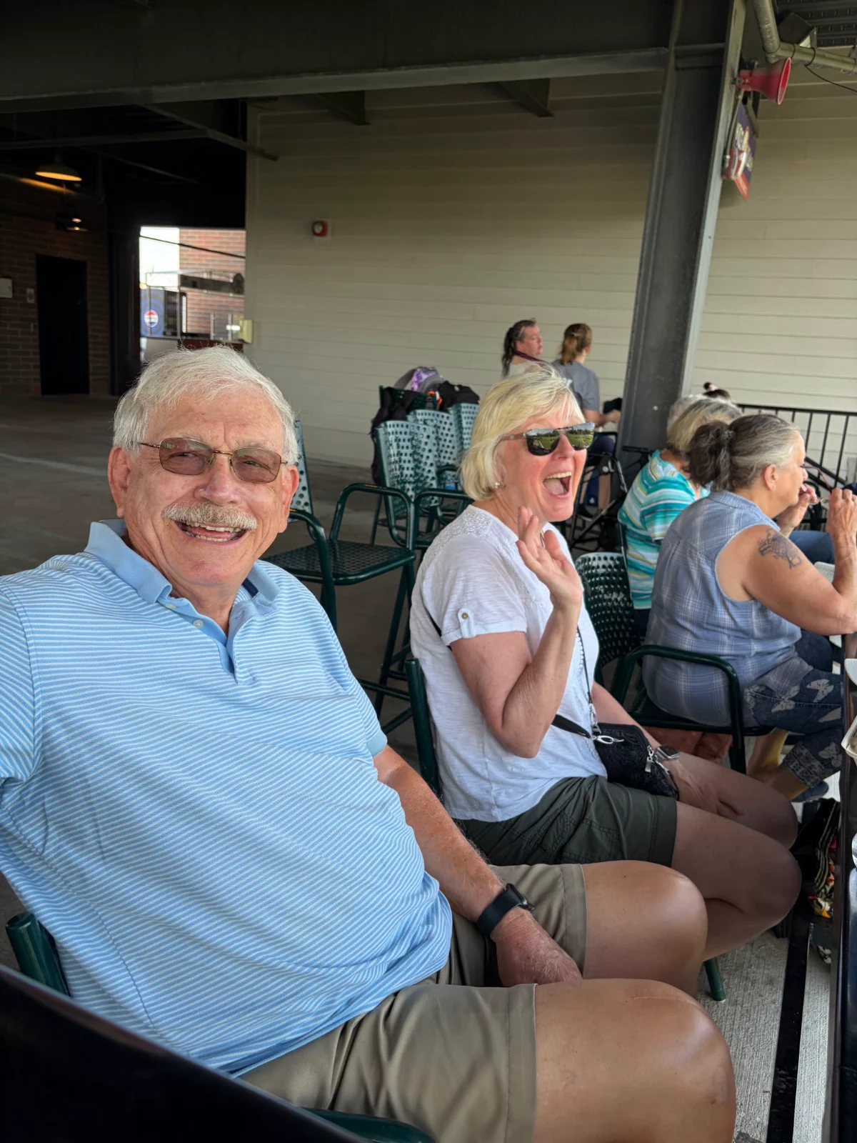 Cane and Able at UWM Field for a baseball game